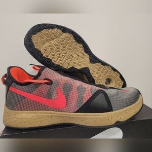 Nike PG 4 PCG Sneakers Basketball Shoes Mens Size 18 Black/Pink CZ2240-900